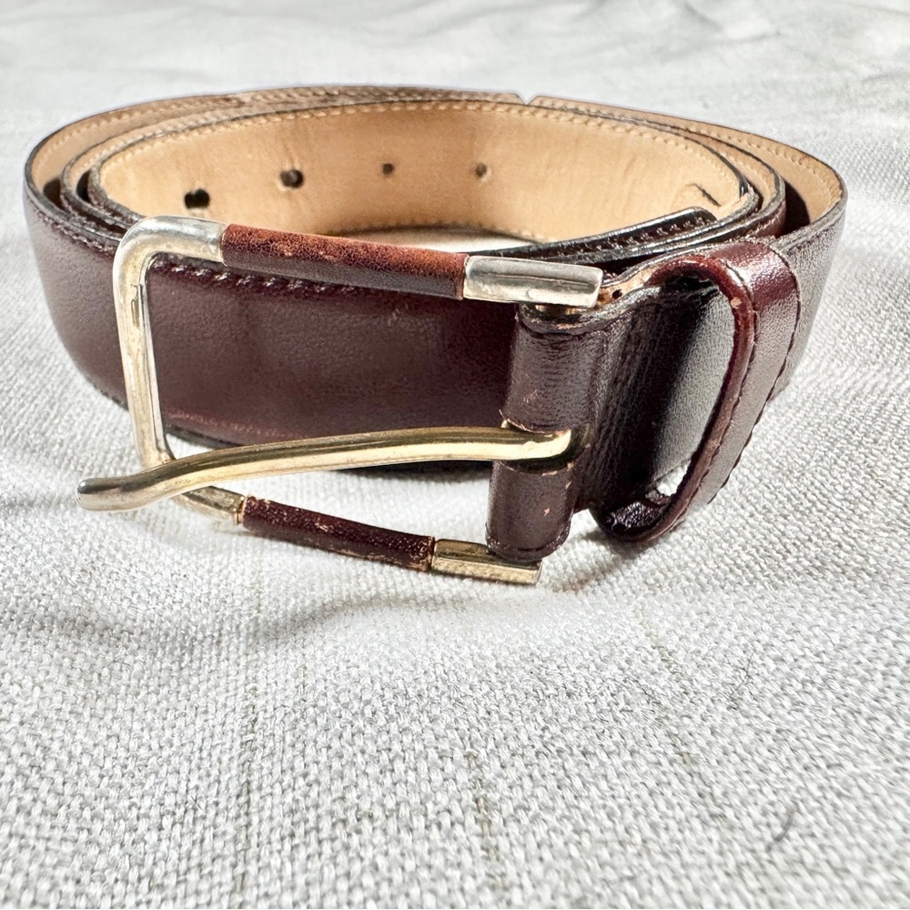 🔥 90s Vintage Christian Dior Burgundy Leather Belt 🔥
